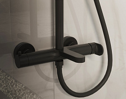 Душевая стойка Rondo VSFS-1R1MB с изливом, черный матовый, , шт