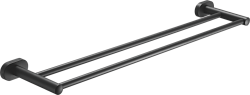 Держатель для полотенец (круг) двойной, черный матовый B90109