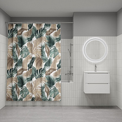 Штора для ванной, 200x180 см, Полиэстер, IDDIS, BF06P18i11