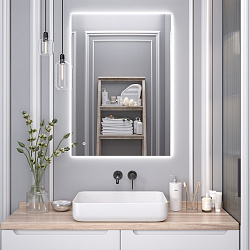 Зеркало/LED-подсветка (70см*100см) сенсор.выключатель Sirius/AQUA DE MARCO