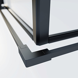 Душевой уголок Soft 2 VSS-3SO2800CLB, 800*800, черный, стекло прозрачное, , шт