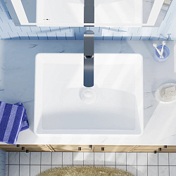 Раковина накладная Pragma Teiden, белая глянцевая, TDN1.GWSL.026