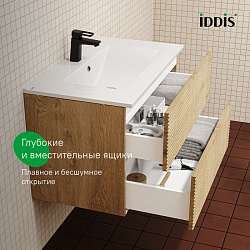 Тумба подвесная, 80 см, дуб светлый, Bild, IDDIS, BIL80V0i95 подходит умыв. 0138000i28