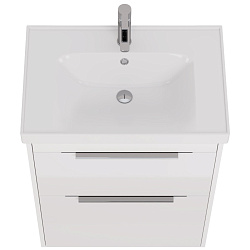 DREJA.eco Тумба PRIME, 70 см, подвесная/напольн, 2 ящика, белый глянец (Grace 70)