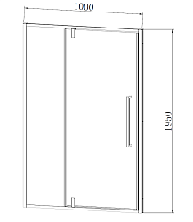 Душевая дверь Slim-N VDP-4SN100CL, хром, стекло прозрачное, , шт