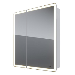 DREJA.eco Шкаф зеркальный POINT, 70 см, 2 дверца,  инфракрасный выкл, LED-подсветка,