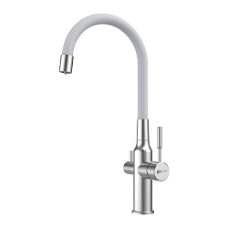 Смеситель для кухни с гибким изливом с подключением к фильтру питьевой воды, высота излива 32 см, дл