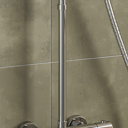 Удлинитель штанги для душевой системы, круглый, глянцевый хром, Ideal Spa, Milardo, ILS30CRM38