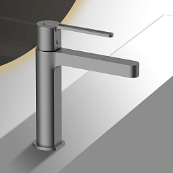 Смеситель для раковины Rondo VBF-1R1GM однорычажный, вороненая сталь, , шт