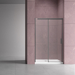 Душевая дверь Dice VDS-4D160CLGM, 1600, вороненая сталь, стекло прозрачное, , шт