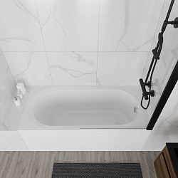 Ванна акриловая Vincea VBT-2B150-FR с каркасом 1500*700*480, пристенная, цвет белый, , шт