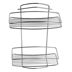 Полка двухъярусная прямая, проволока стальная, 12, Milardo, 212W020M44