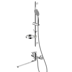 SET Набор для ванной комнаты "2 в 1" (универсальный + душ. гарнитур), хром, LM7305C