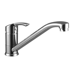 plus STRIKE Смеситель для кухни с поворотным изливом, высота излива 9 см, длина 18 см, латунь/хром