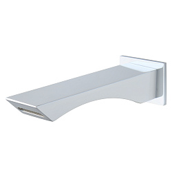 Встраиваемый наполнитель для ванны (излив), длина 18 см, латунь/хром/белый