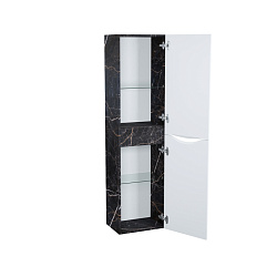 Пенал подвесной, 40 см, белый/черный мрамор, Cloud, IDDIS, CLO40B0i97