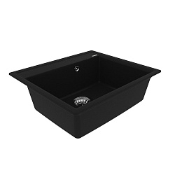 HANKA 570 Мойка кухонная из кварцгранита цвет: антрацит  комплектация: крепеж, сливная арматура с пе