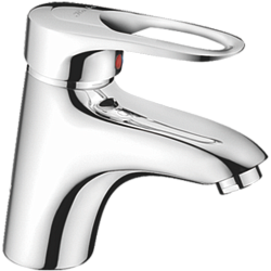 Смеситель для раковины, латунь, хром HB1004