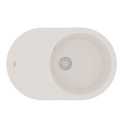 LACHA 760 Мойка кухонная из кварцгранита цвет: жасмин  комплектация: крепеж, сливная арматура с пере