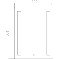 Зеркало LED 500*700 мм, HB663