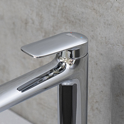 VERBA Смеситель для раковины, высокий, монолитный, латунь/хром, LM11409C