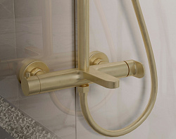 Душевая стойка Rondo VSFS-1R1BG с изливом, брашированное золото, , шт