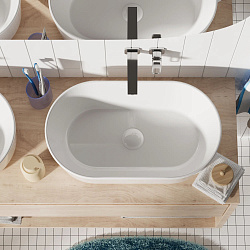 Раковина накладная Pragma Olako, белая глянцевая, OLK1.GWRX.005