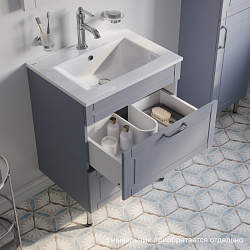 Тумба напольная, 60 см, светло-серый, Oxford, IDDIS, OXF60L0i95 подходит умыв. 0136000i28