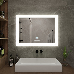 Зеркало/LED-подсветка/(80см*60см)/антизапотевание/многофункц. сенсор. выключатель Elton/AQUA DE MA