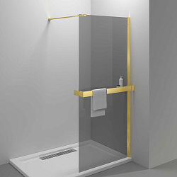 Душевая перегородка Walk-In HR VSW-4HR900CGG, 900*2000, брашированное золото, стекло тонированное, ,