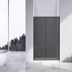 Душевая дверь Slim-N VDS-4SN110CGB, 1100, черный, стекло тонированное, , шт