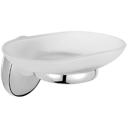 Мыльница стеклянная, хром HB1602