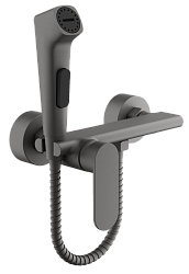 Смеситель с гигиенической лейкой Оружейная сталь B55645-3