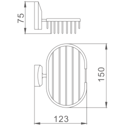 Мыльница металлическая, хром HB1602-2