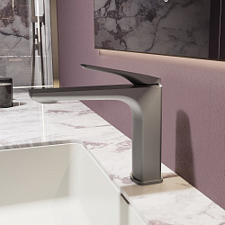 Смеситель для раковины Puro VBF-5P01GM, вороненая сталь, , шт