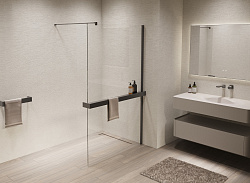 Душевая перегородка Walk-In VSW-1HR110CLGM, 1100*2000, вороненая сталь, стекло прозрачное, , шт