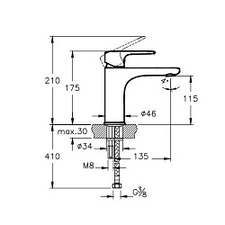Root Round Смеситель Root Round для раковины, матовый черный