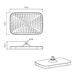 Верхний душ с держателем VSHD-41CBG, золото, , шт