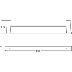 Держатель для полотенец, хром B91109