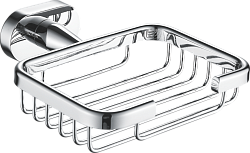 Мыльница (круг) решетчатая, хром B90002-1