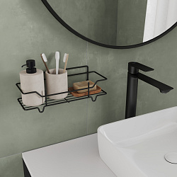 Смеситель для настольного умывальника, чёрный матовый, Maze, Milardo, MAZBL01M01