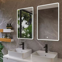 DREJA.eco Зеркало POINT, 60x80 см, сенсорный выключатель, LED-подсветка