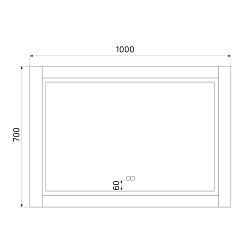 Зеркало с подсветкой, 100 см, Oxford, IDDIS, ЗЛП112