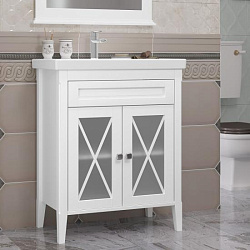 Тумба Opadiris Палермо 70, цвет белый матовый (под раковину CeraStyle FRAME 70)