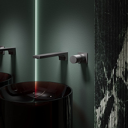 Смеситель для раковины Domus VBFW-5DM01GM встраиваемый, вороненая сталь, , шт