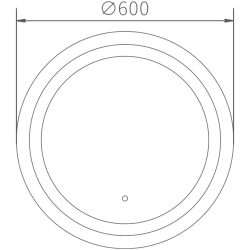 Зеркало LED 600 мм, HB662