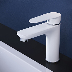 Aringa Рейн смеситель для умывальника увеличенный, белый