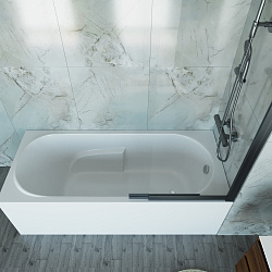 Ванна акриловая Vincea VBT-2A170-FR с каркасом 1700*750*480, пристенная, цвет белый, , шт