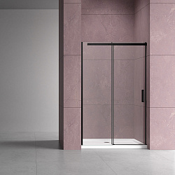 Душевая дверь Dice VDS-4D140CLB, 1400, черный, стекло прозрачное, , шт