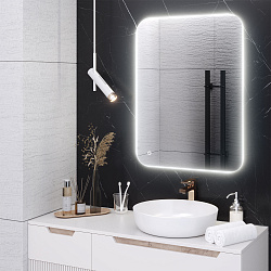 Зеркало/LED-подсветка (60см*80см)/сенсор.выключатель Milan/AQUA DE MARCO